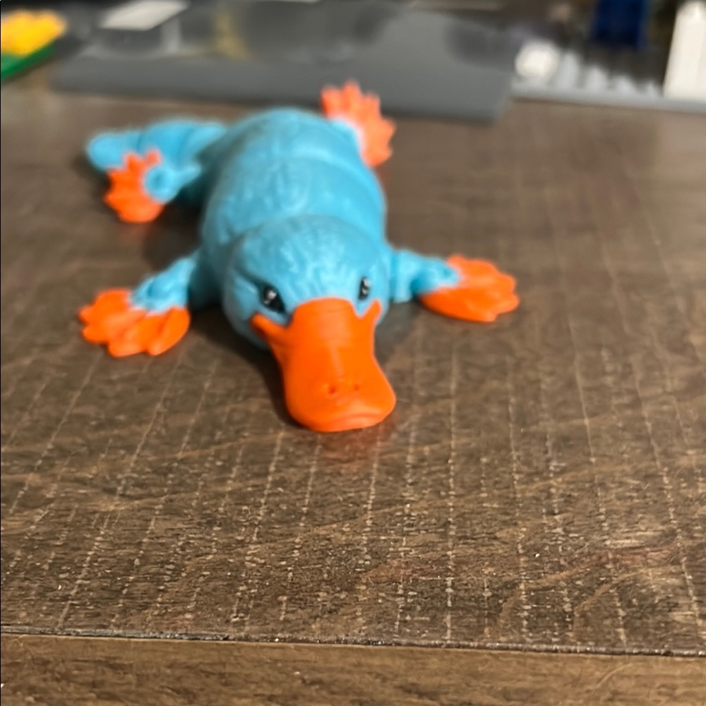 Blue and Orange Platypus Toy